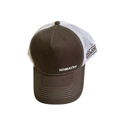 Hit Komatsu Trucker Hat New Brown White Adjustable Roland Machinery - Picture 1 of 7